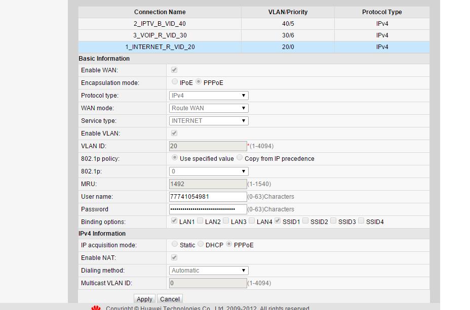 Терминал hg8245: настройка интернета и ТВ на Ростелеком, варианты паролей